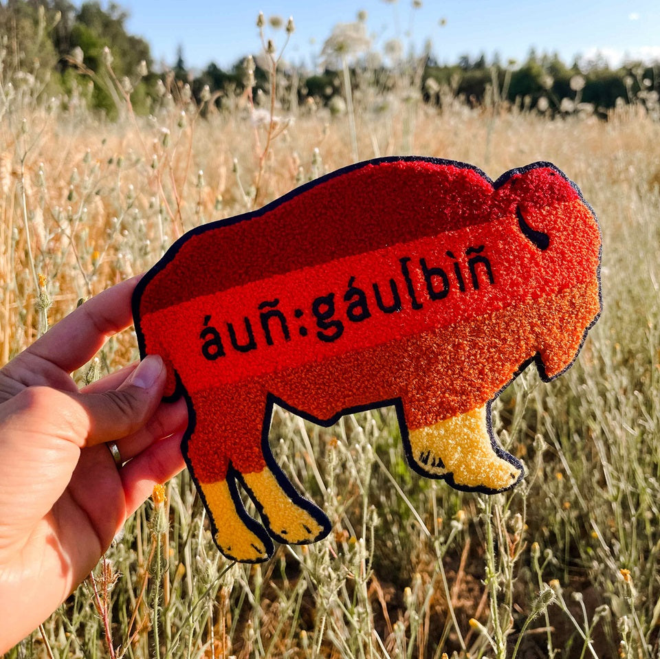 Steven Paul Judd Buffalo Patch in red orange and yellow