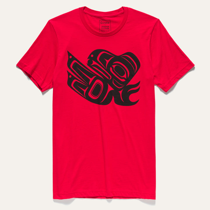 Native American Raven Red Black t-shirt
