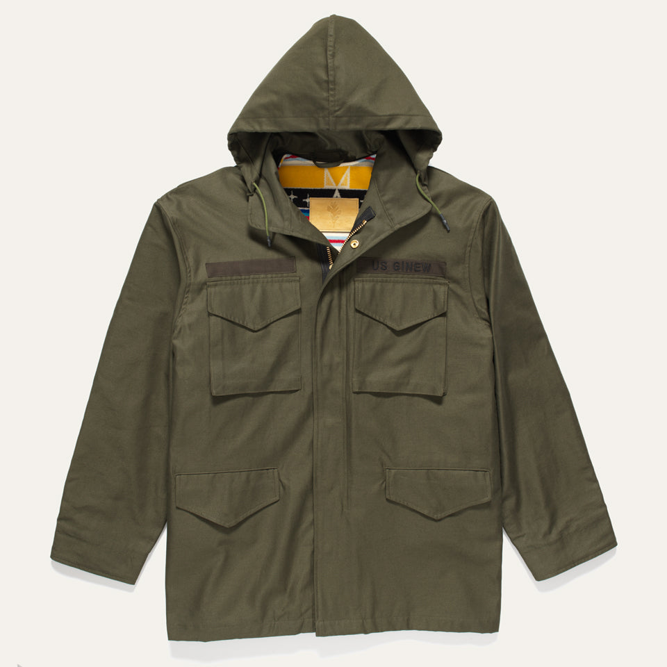 Olive green field jacket best sale