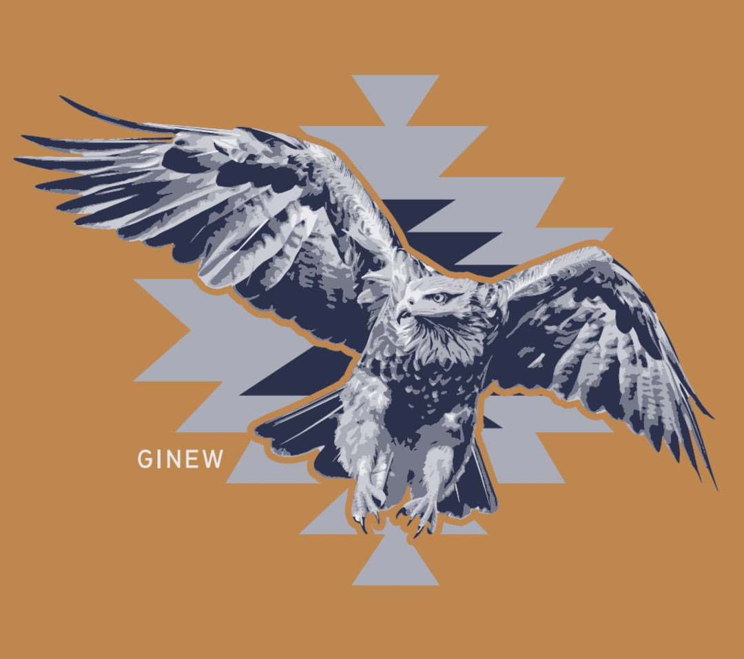 Ginew Golden Brown Eagle in Ojibwe