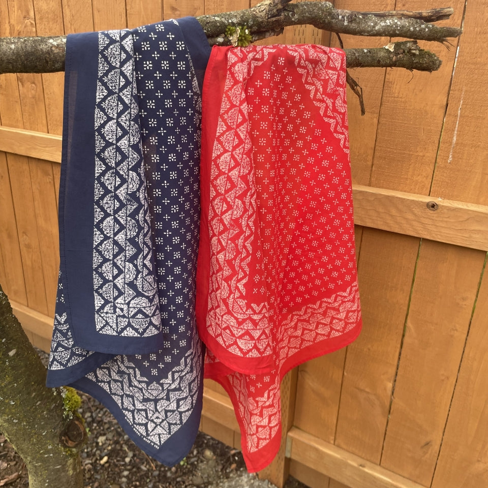 100% all-cotton bandana and wild rag from Ginew
