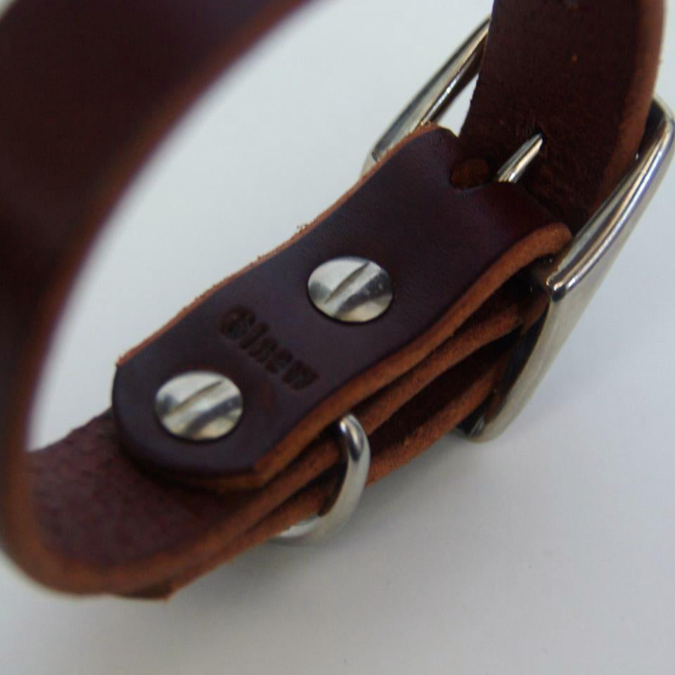 Dog Collar Dark Brown Sample