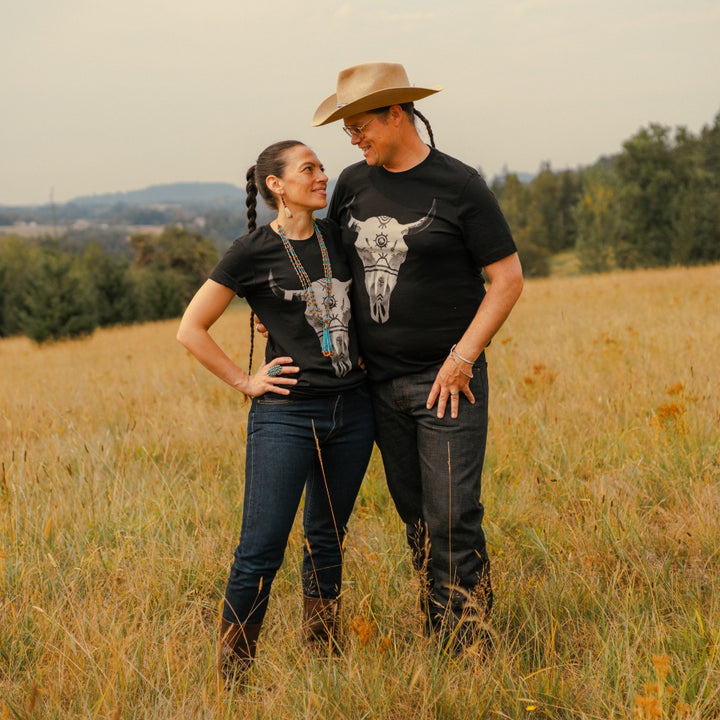 Native Americana Buffalo Skull Tee
