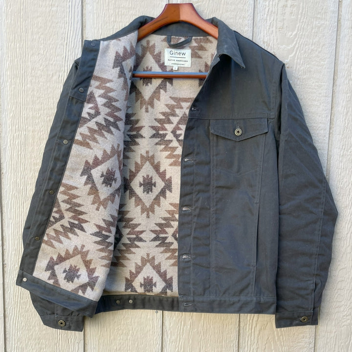 Rider Coat Green Herringbone With Backcountry Lining