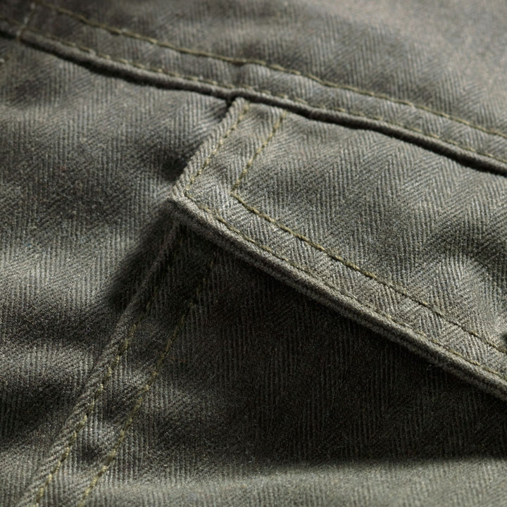 Rider Coat Green Herringbone With Backcountry Lining