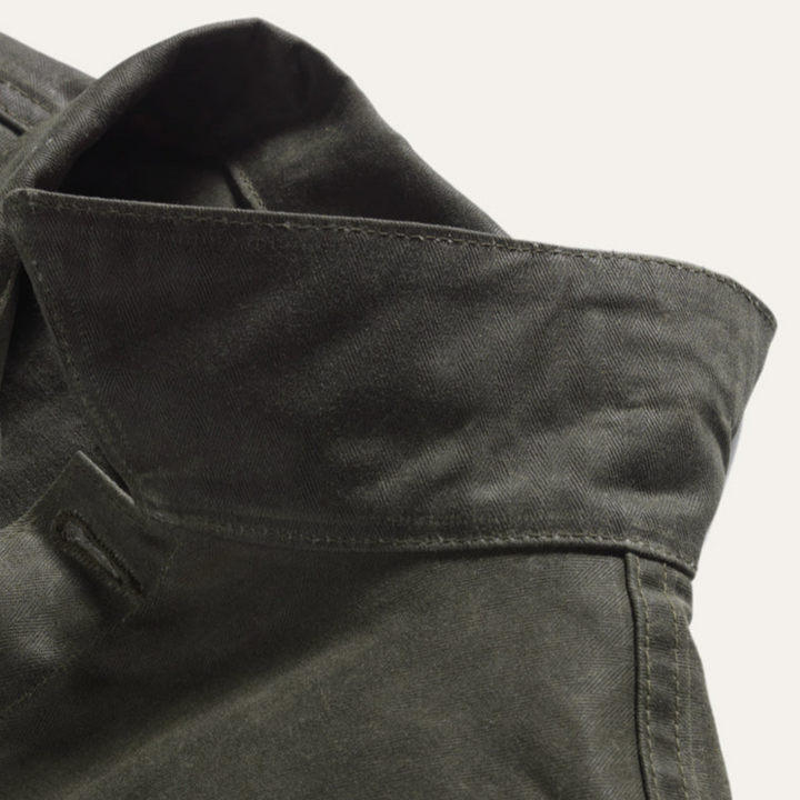 Rider Coat Green Herringbone With Backcountry Lining