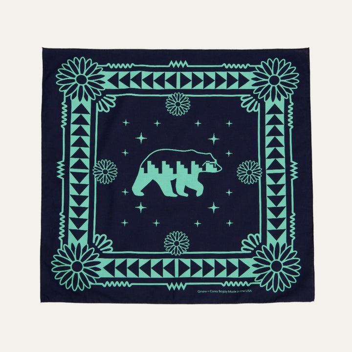 Naasgó, Forward Movement Bandana Navy + Turquoise : Seconds