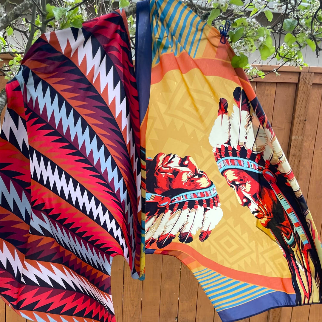 Wild rag bundle lightning design and Sitting bull