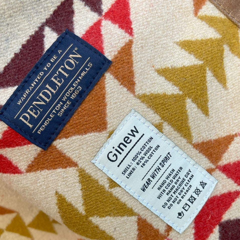 Pendleton and Ginew care tag
