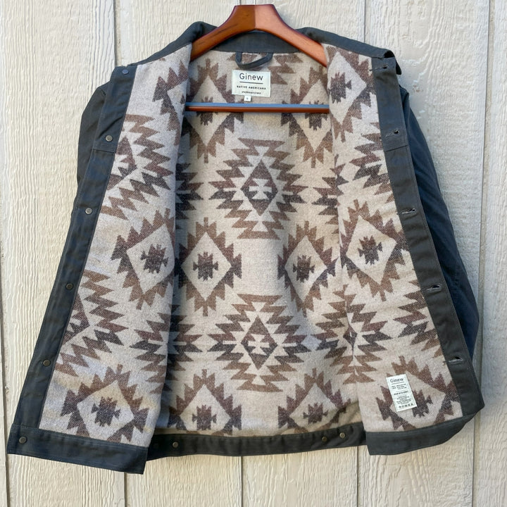 Rider Coat Green Herringbone With Backcountry Lining