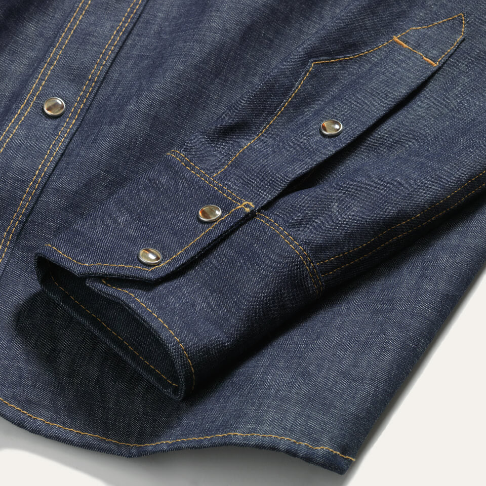 CLASSIC CHAMBRAY DENIM WITH PEARL SNAPS – Tukked Shirts