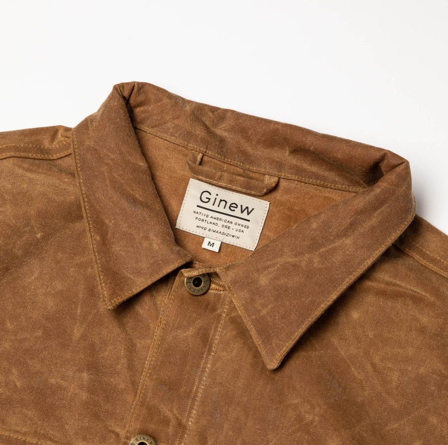 Wax Canvas Rider Jacket Brown Ginew USA ginewusa