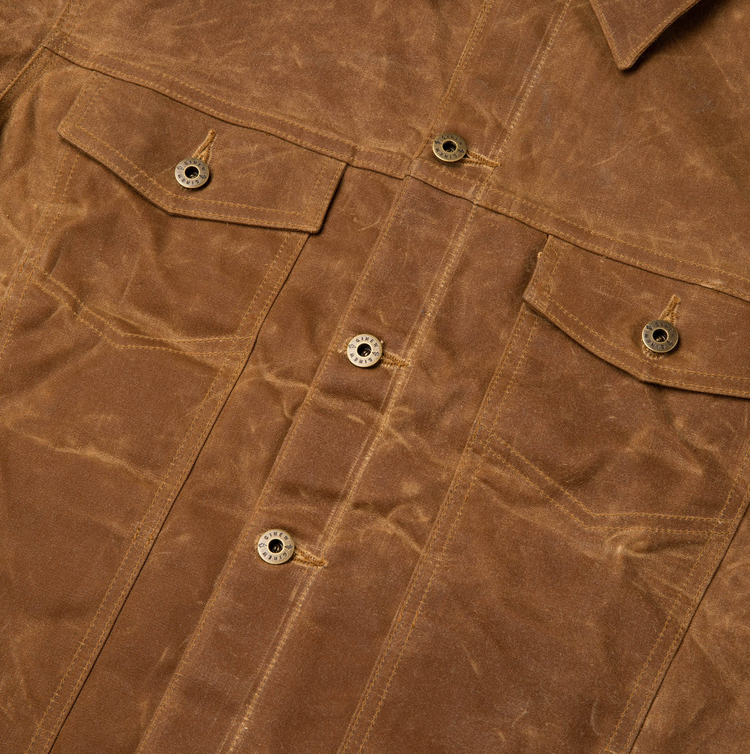 Wax Rider Coat Brown | Ginew USA | Native American Denim Coat Brown / Xs